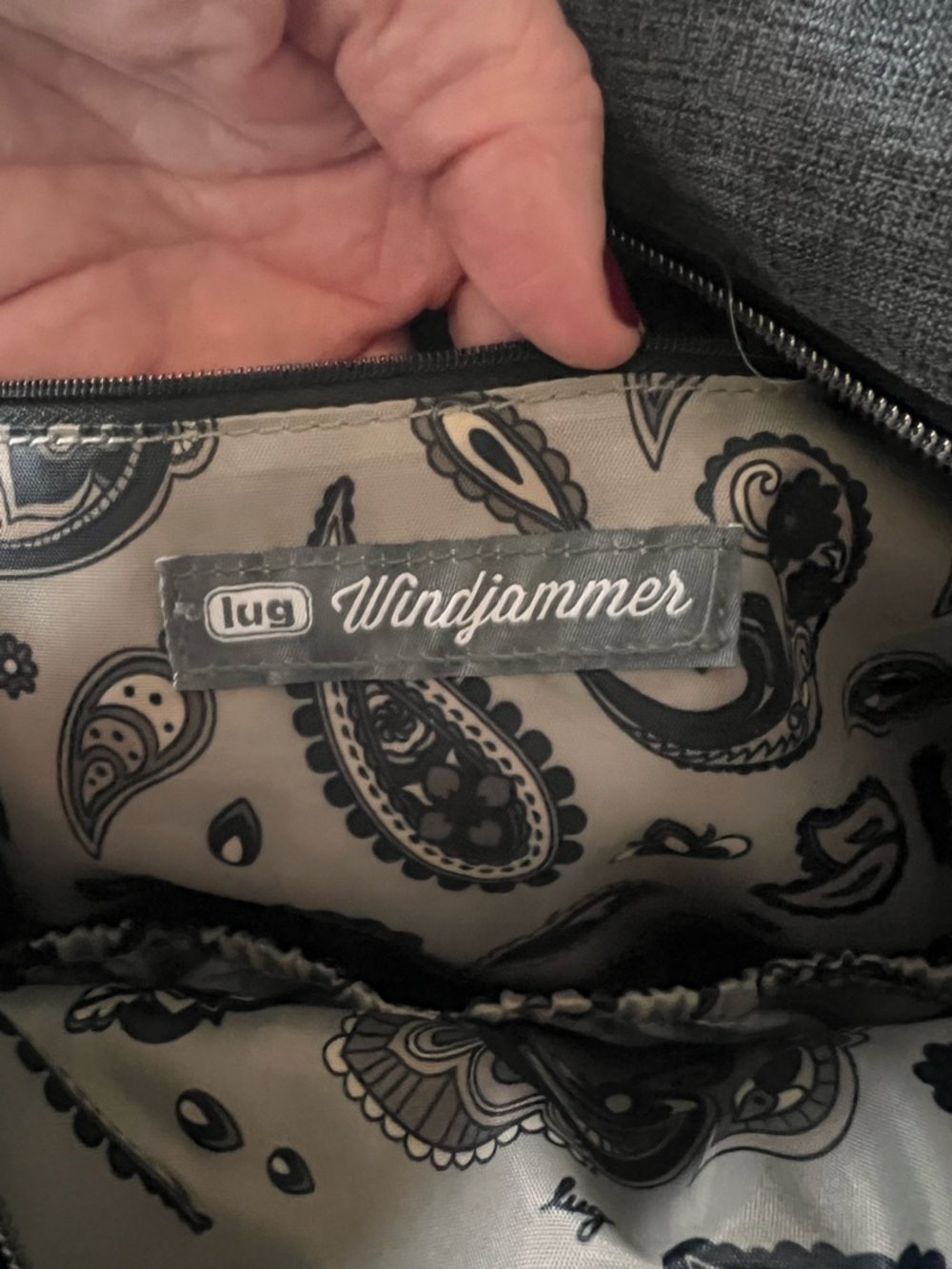 Lug Windjammer Tote Gray Quilted Travel Bag Organizer Lightweight Missing Strap - Picture 16 of 16